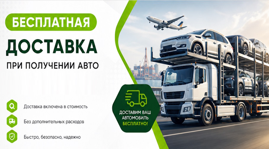 Акция! Бесплатная доставка по Острогожске при получении авто
